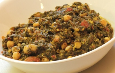 chole palak chickpea spinach