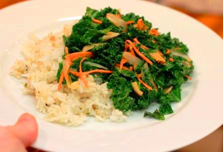 sauted ginger kale