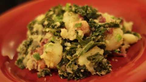 kale and potato hash