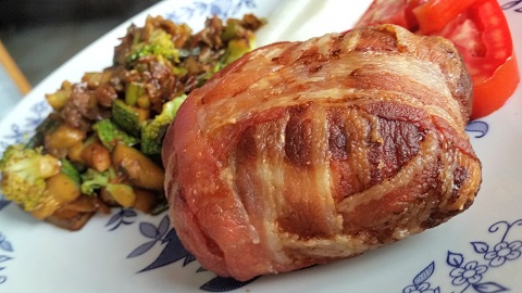 bacon wrapped cheese bread